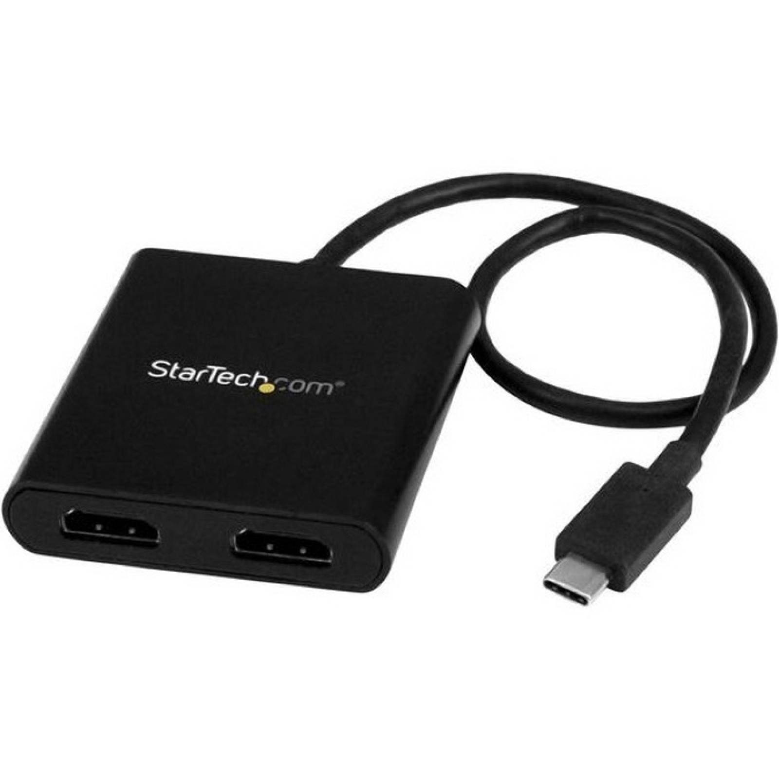 StarTechcom Adaptador USBC a HDMI  4K  Hub MST de 2 puertos  Compatible con Thunderbolt 3  Divisor de monitores m