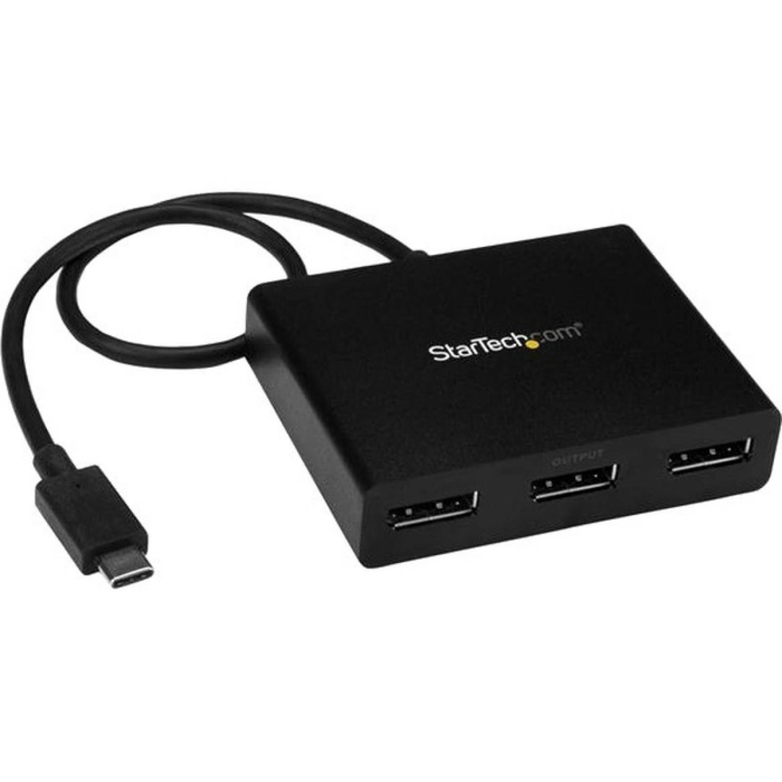 StarTechcom Adaptador DisplayPort USB C  3 puertos  USB C al concentrador DisplayPort MST  Concentrador de monitor U