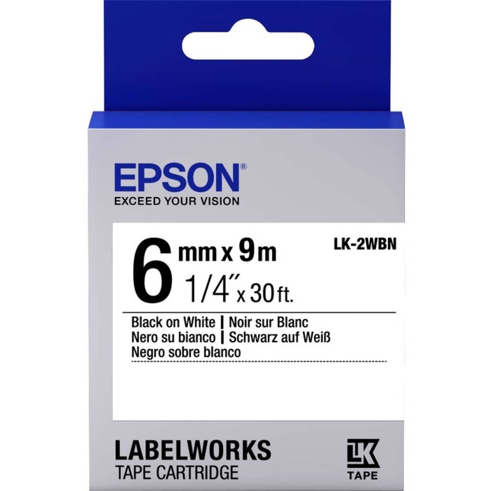 Ruby Works Label LABEL WORKS LABELS STND BLK WHT 6MM TAPE CART