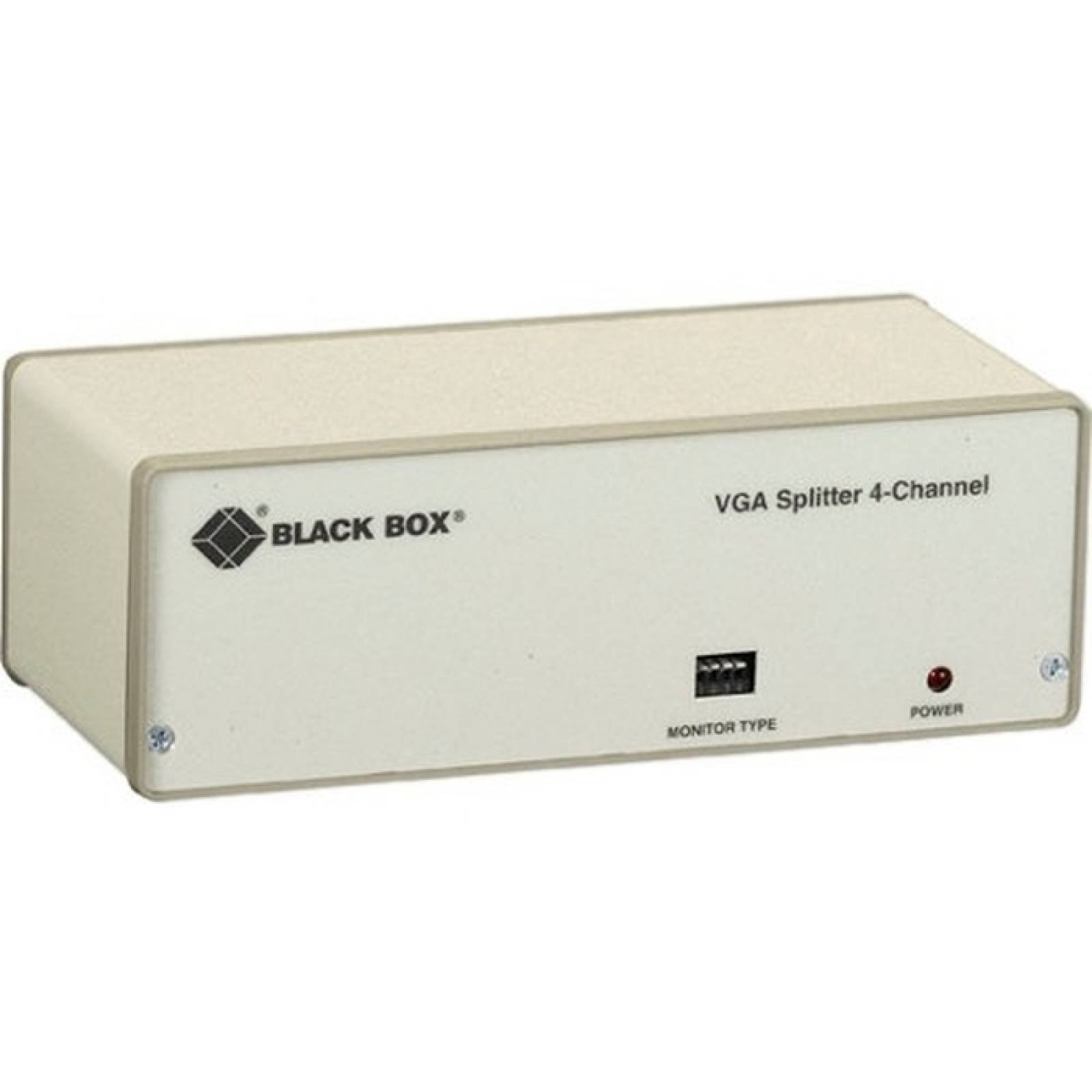 Divisor de video de 4 canales VGA Black Box 115VAC