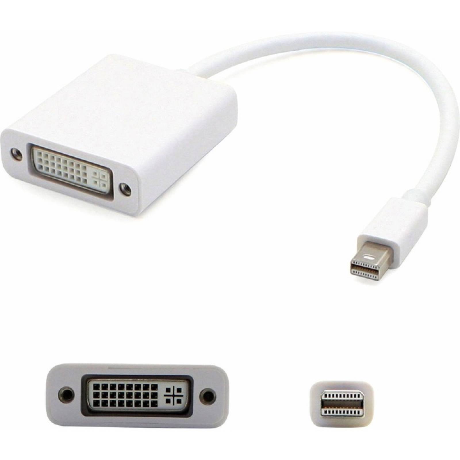 ADDON 8IN MINI-DISPLAYPORT MALE TO DVI-I (29 PIN) FEMALE WHITE ADAPTER CABLE main image 0