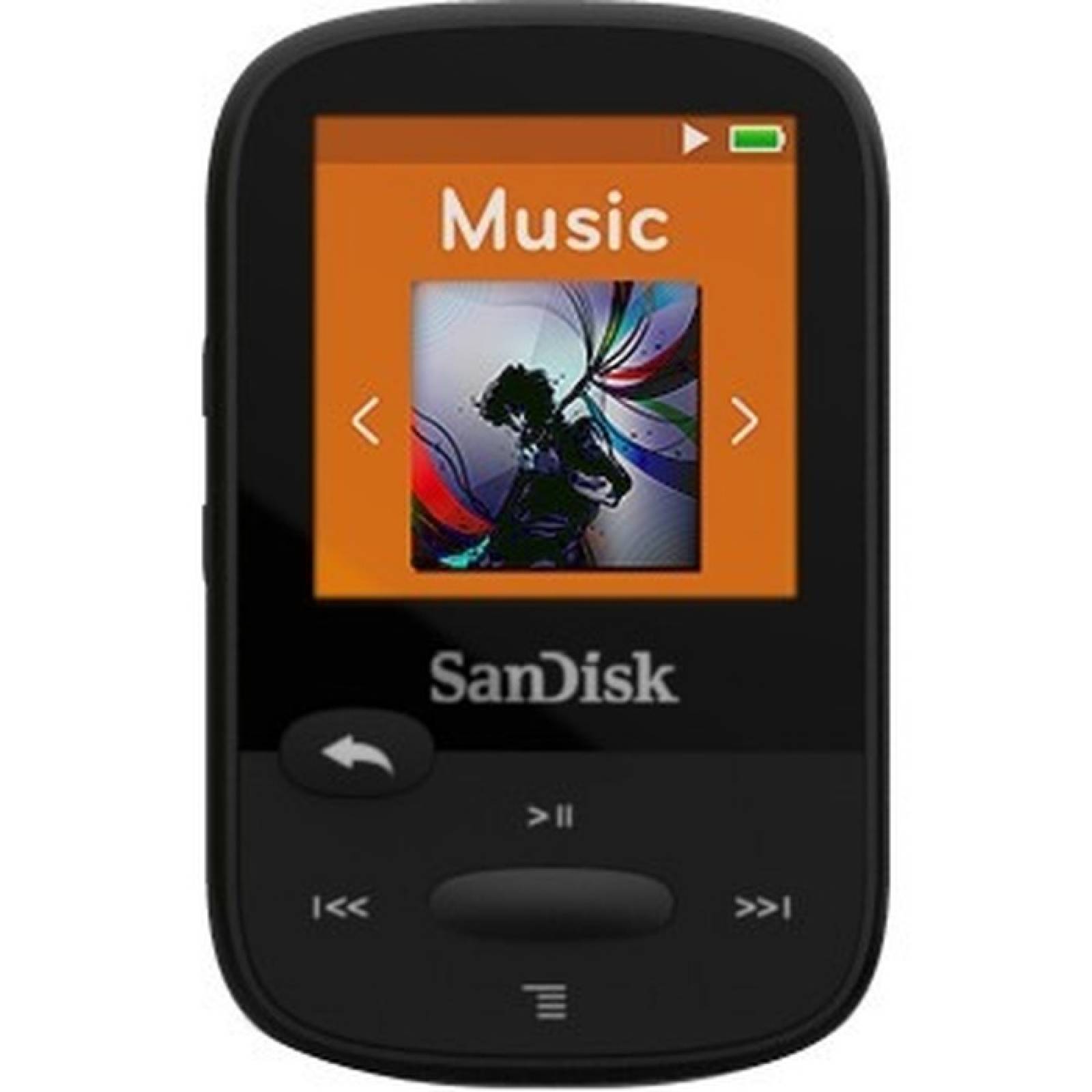 SanDisk Clip Sport SDMX24008G Reproductor de MP3 flash de 8 GB  Negro
