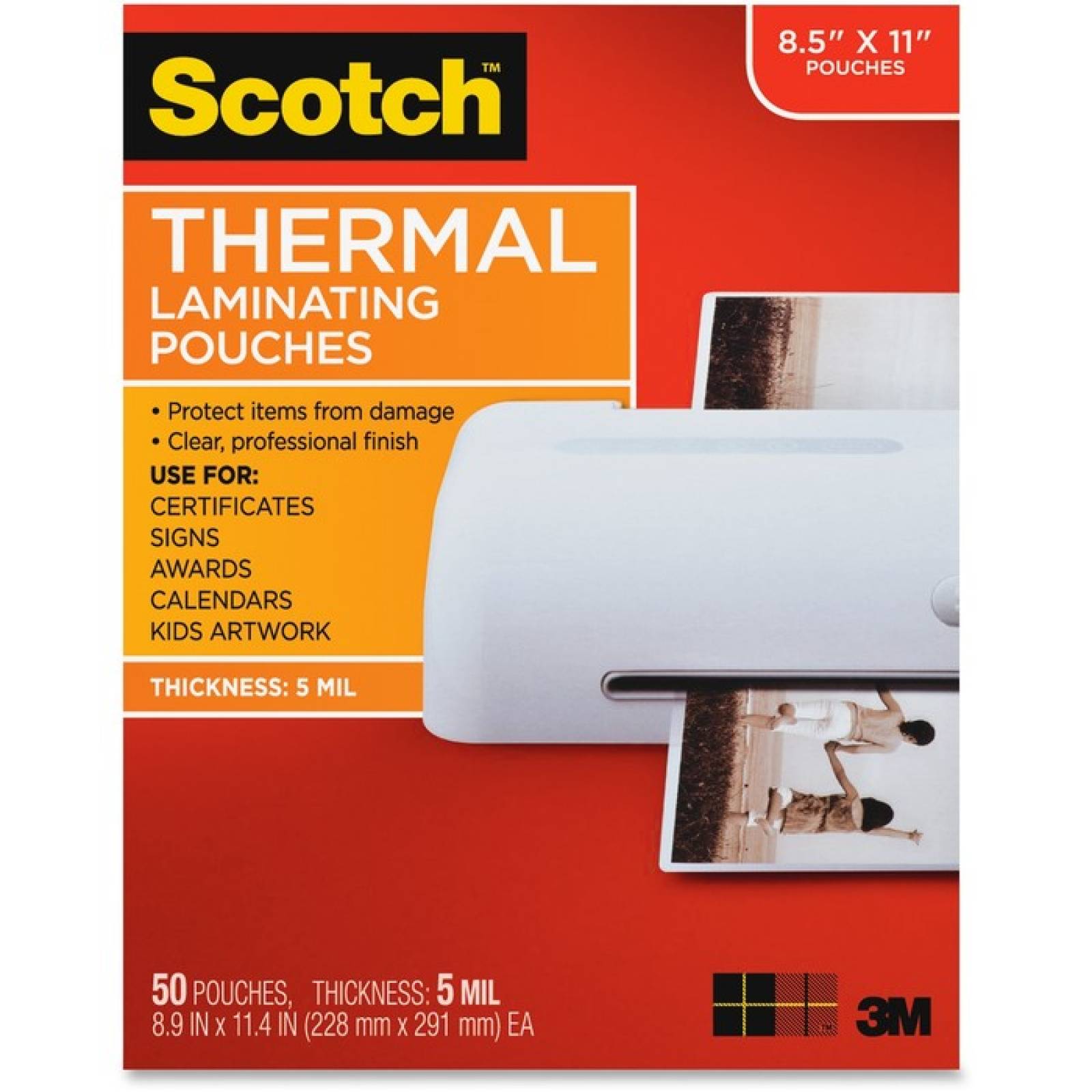 Scotch Bolsas De Laminación Autosellantes, Tamaño Carta (9.3″ X 11.8″) – Paquete De 25 Láminas Laminadoras Sin Calor Para Documentos De 8.5 X 11 Pulgadas