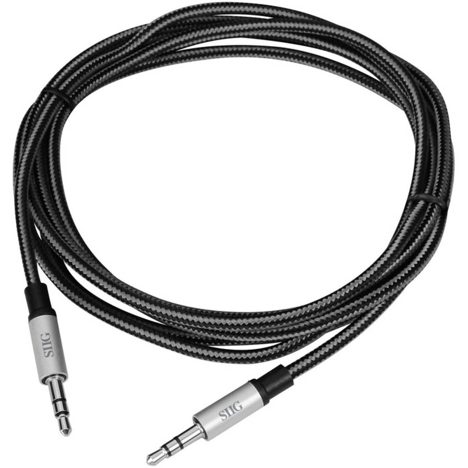 Cable auxiliar estreo trenzado de 35 mm de tela tejida SIIG (M M) 2M