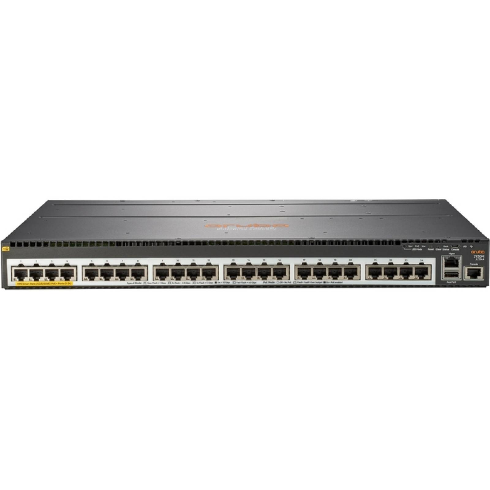 Aruba 2930M 24 HPE Smart Rate PoE  Interruptor de 1 ranura