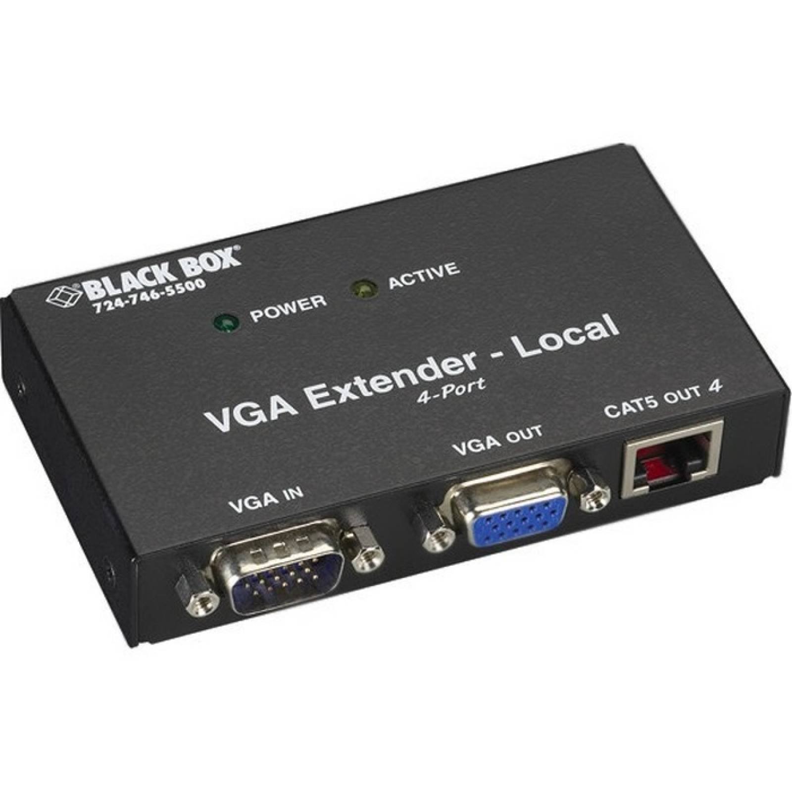 Transmisor VGA Black Box 4 puertos