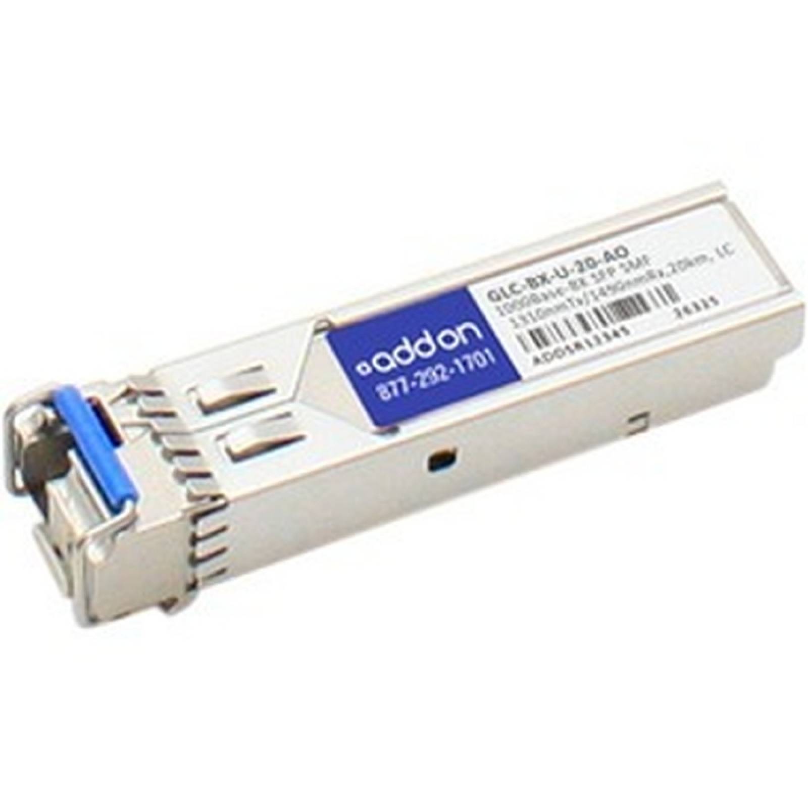 AddOn Cisco GLCBXU Transceptor SFP 1000BaseBX compatible con TAA (SMF 1310nmTx  1490nmRx 20 km LC)