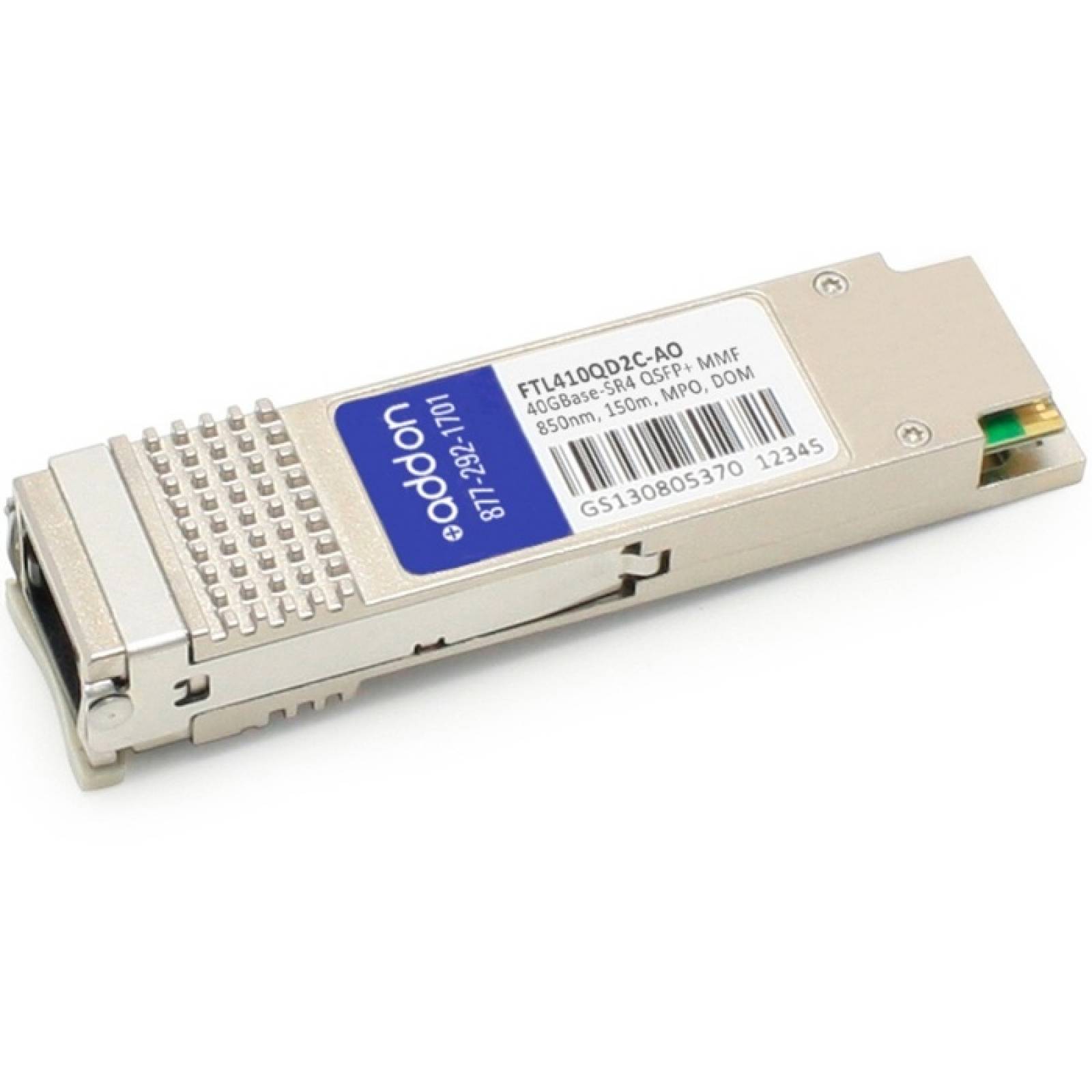 AddOn Finisar FTL410QD2C Compatible con TAA 40GBaseSR4 QSFP  Transceptor (MMF 850nm 150m MPO DOM)