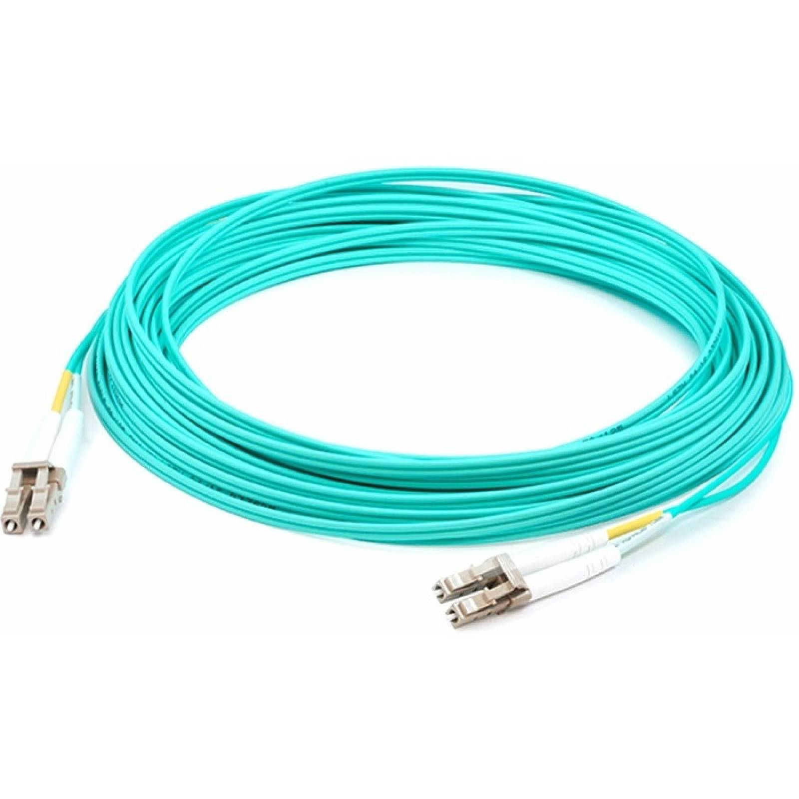 AddOn 30m HP BK842A Compatible LC (macho) a LC (macho) Aqua OM4 Cable de conexin de fibra OFNR dplex dplex (con clasi