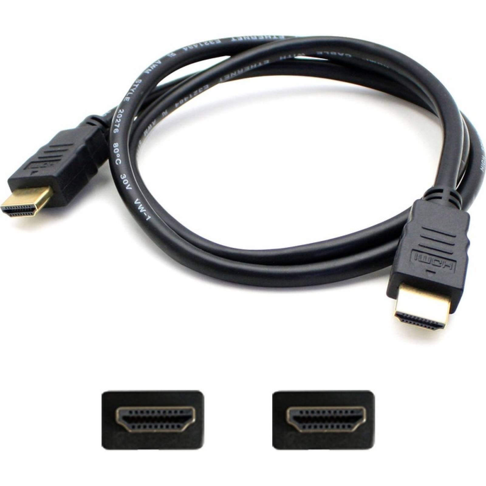 AddOn 5Pack de 3ft HDMI macho a macho negro Cables
