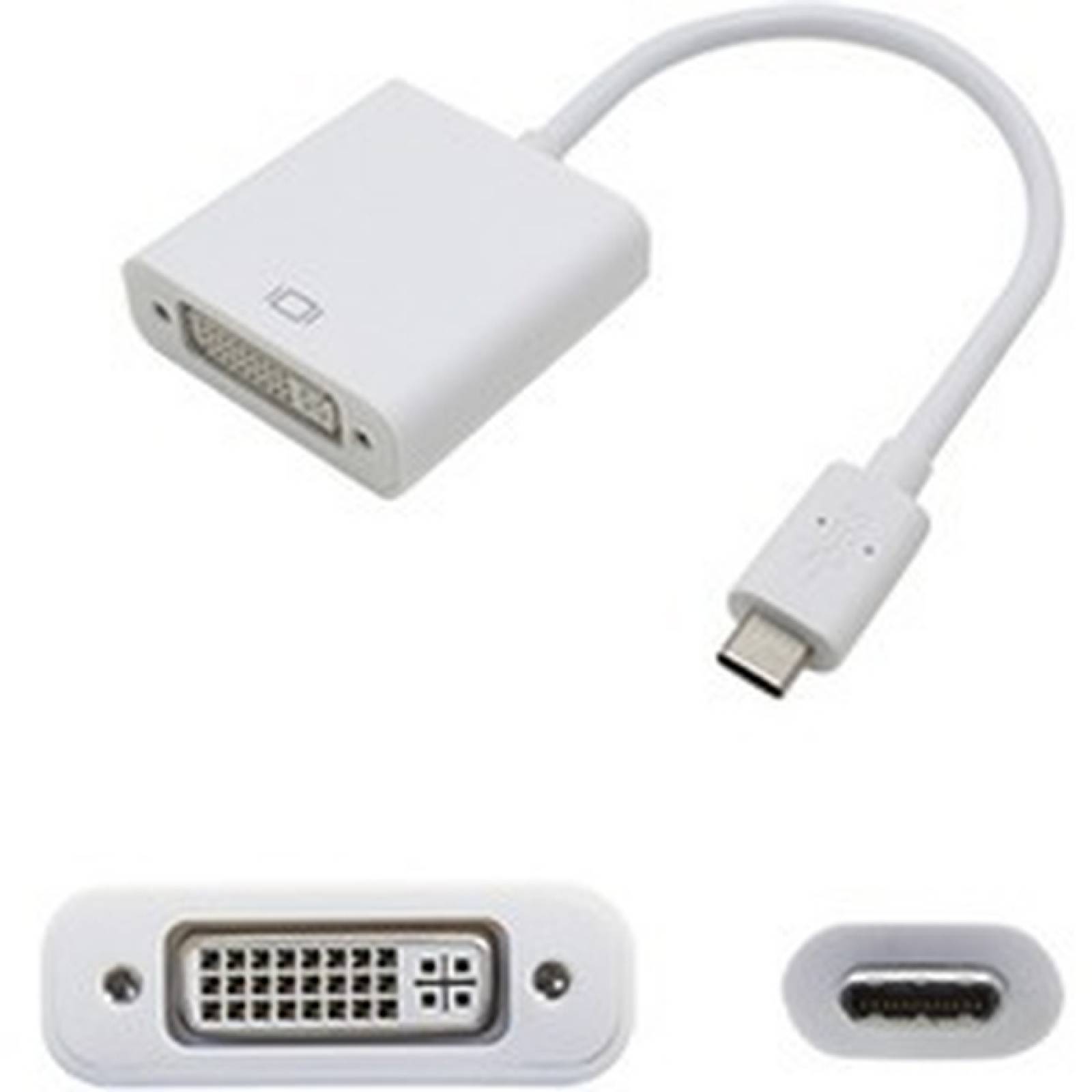 AddOn 5Pack de 9in USB 31 (C) Macho a DVII (29 pin) Adaptadores de video blancos hembra