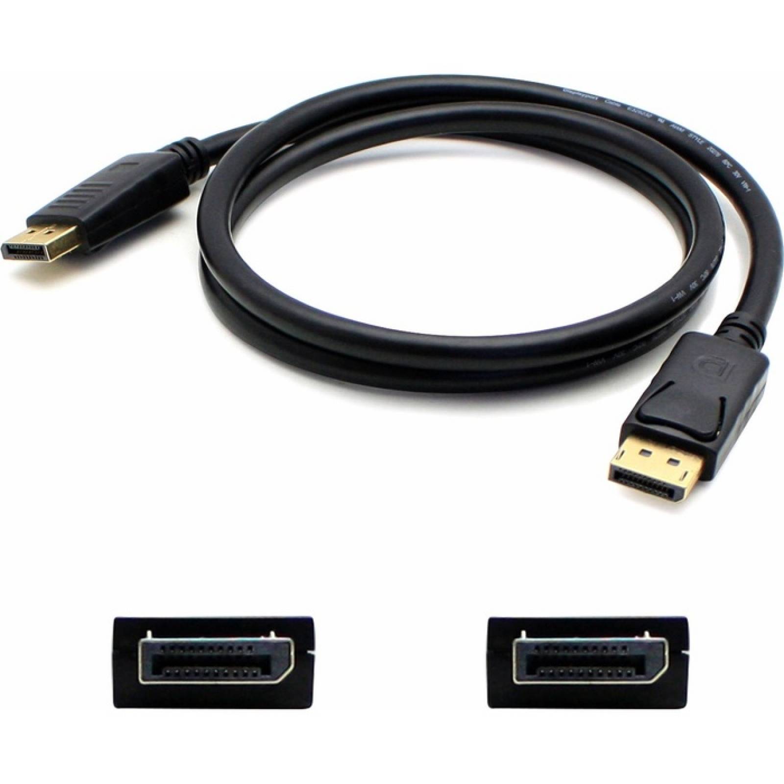 Cable adicional DisplayPort macho a macho negro compatible con HP VN567AA de 6 pies