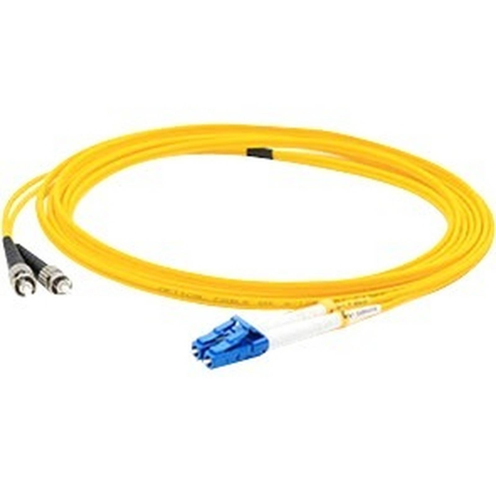 Agregue 8m LC (macho) a ST (macho) Cable de interconexin de fibra de fibra ptica OS1 amarillo OFNR (clasificacin vert