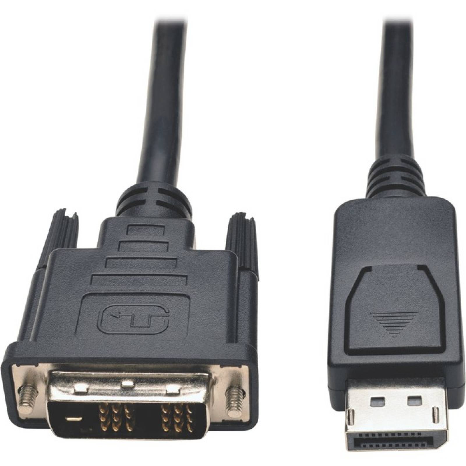 El cable DisplayPort a DVI de 10 pies de Tripp Lite DP al adaptador DVI se engancha al enlace nico M M de DVID