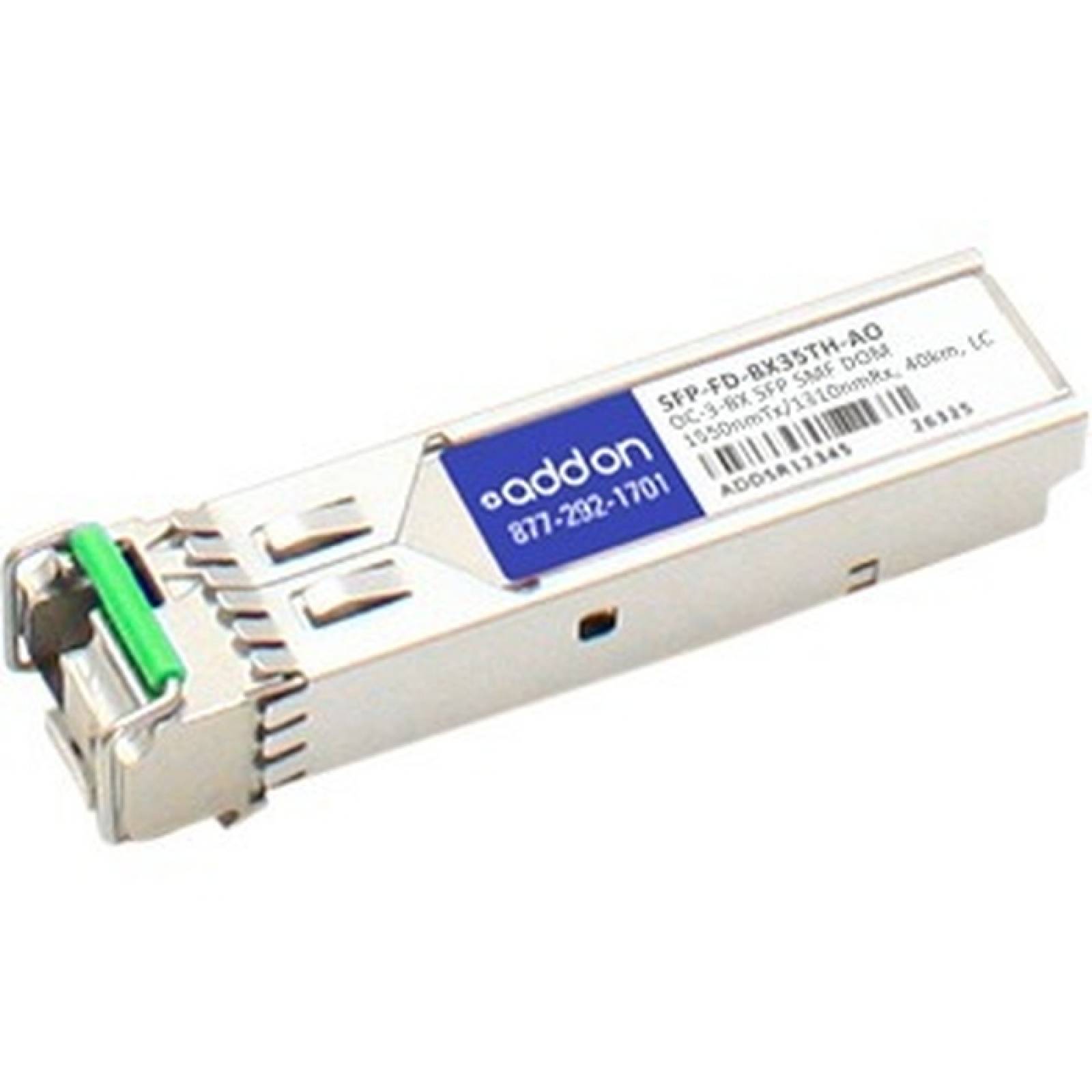 AddOn HP JD099B Transceptor SFP 1000BaseBX compatible con TAA (SMF 1490nmTx 1310nmRx 40 km LC DOM)
