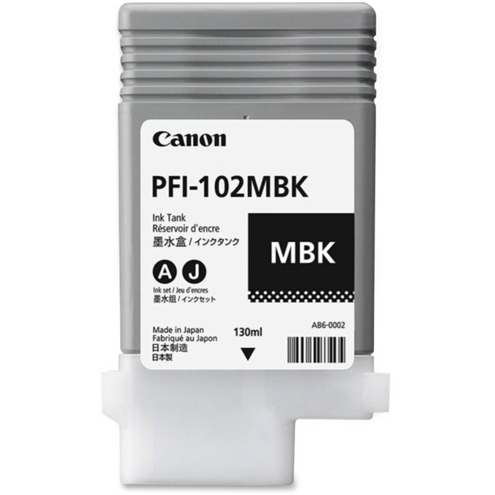 Cartucho de tinta original Canon PFI102MBK