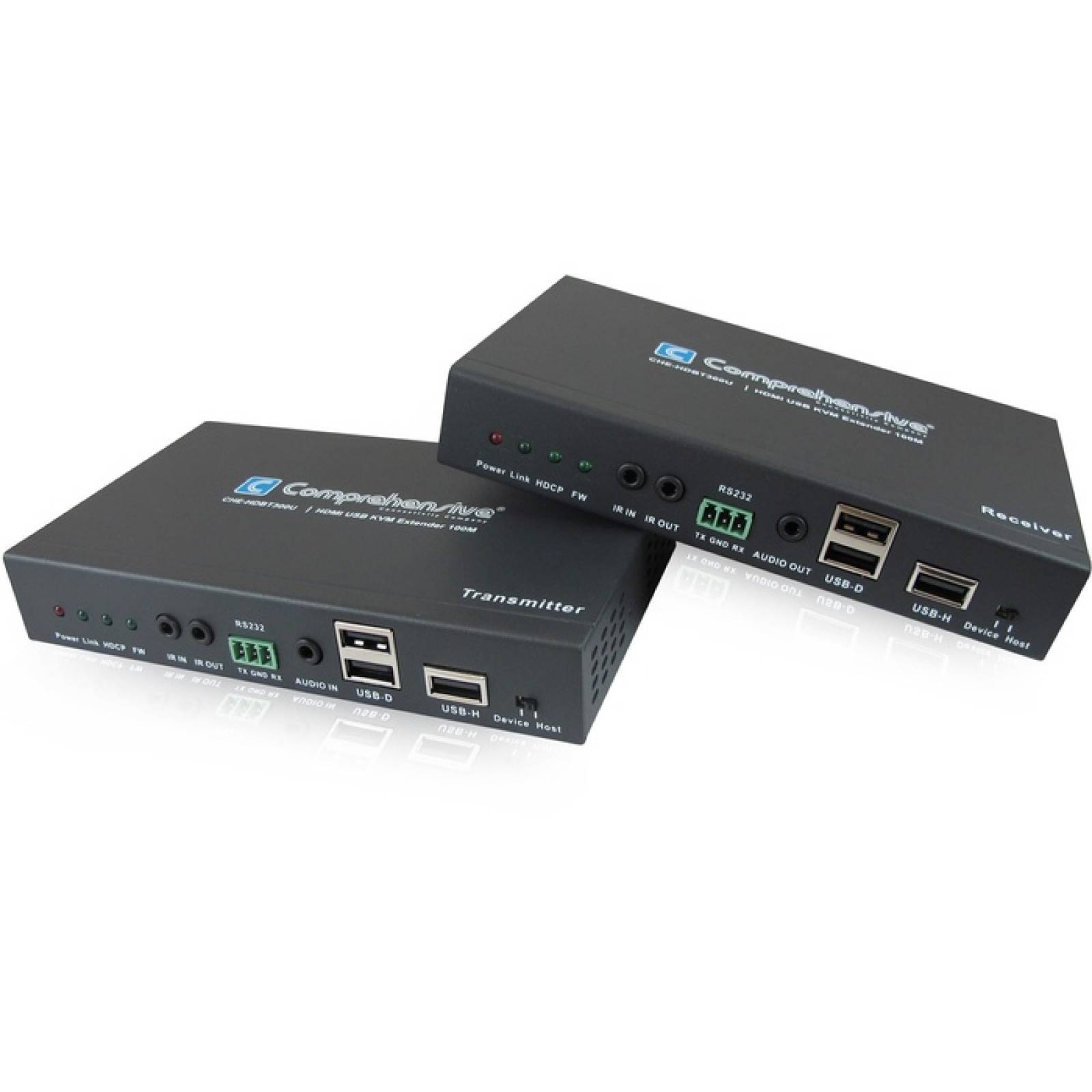 Extensor HDBaseT 20 completo de hasta 330 pies con USB  Transmisor y receptor