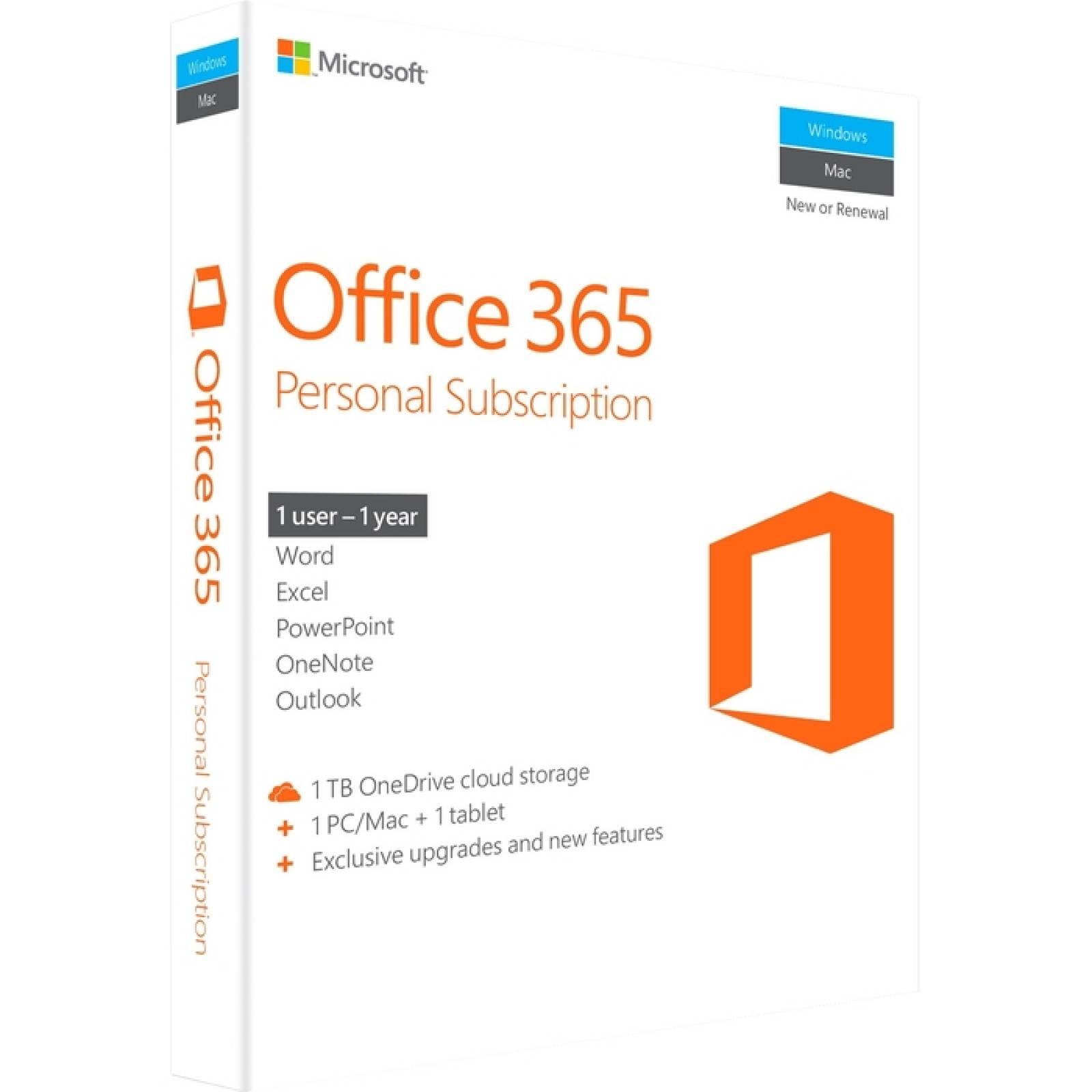 Suscripcin personal a Microsoft Office 365  Actualizaciones exclusivas y nuevas caractersticas  OneDrive Cloud Stora