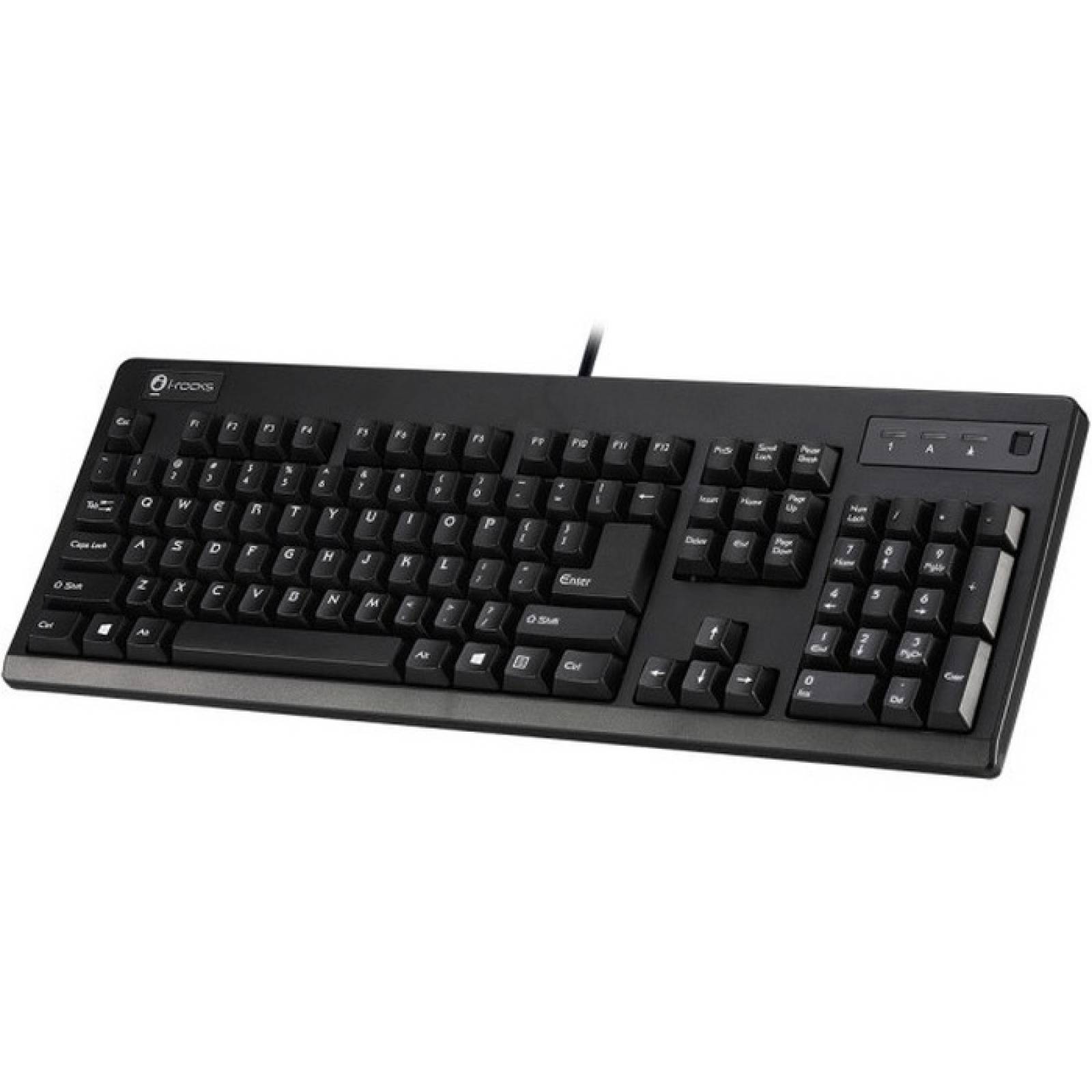 FINGERPRINT USB KEYBOARD BLACK BIOMETRICS LOGIN SECURITY PARA PC