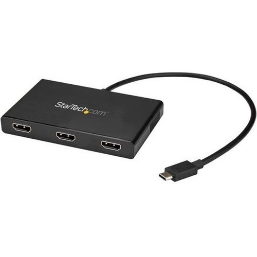 StarTechcom Adaptador de monitor mltiple USB C a HDMI  Concentrador MST de 3 puertos  Monitor mltiple USB C