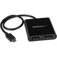 Startechcom Adaptador De Monitor Mltiple Usbc A Displayport Usb Typec Hub Mst De 2 Puertos Usb C A 2X Dp Splitte