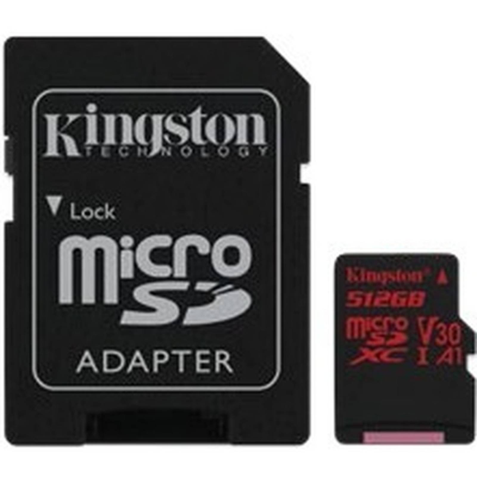MICRODXC DE 512 GB REACCIN 100R  80W U3 UHSI V30 A1 TARJETA  SD ADPTR