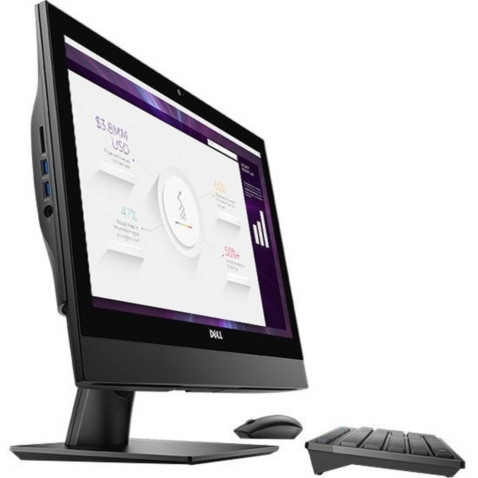 Dell OptiPlex 5250 AllinOne Computer Intel Core i5 (7th Gen) i57500 340 GHz 8 GB DDR4 SDRAM 256 GB SSD 215