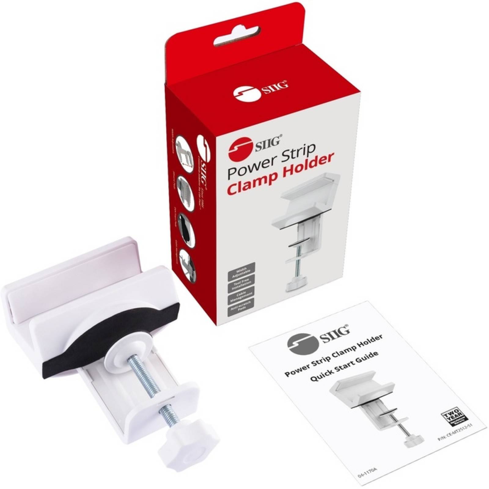 POWER STRIP CLAMP HOLDER ALLOWS FOR EASY PLUGIN UNPLUG