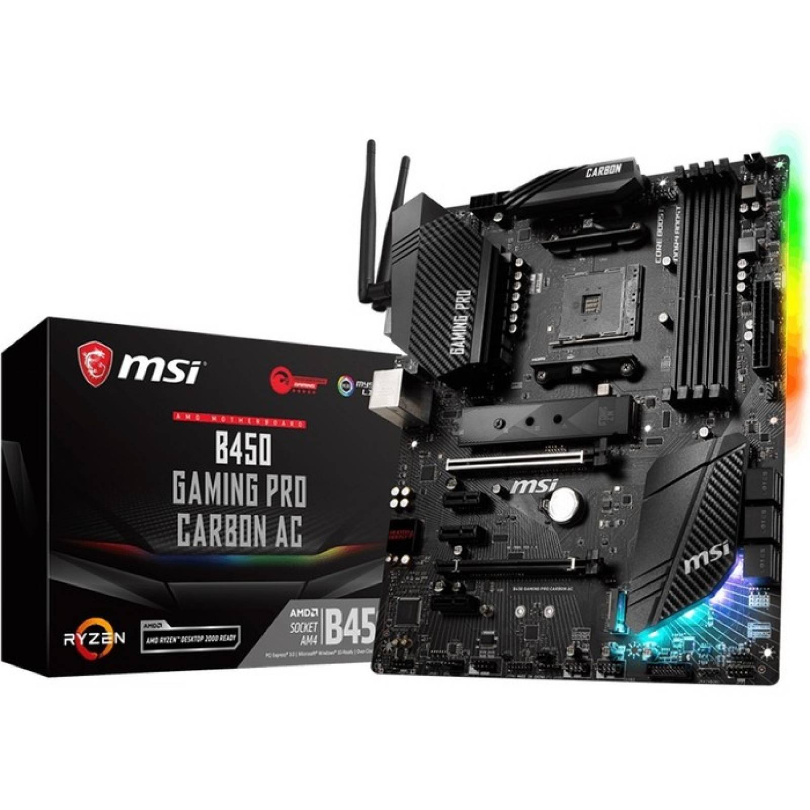 B450 GAMING PRO CARBON AC ATX  GAMING MOTHERBOARD RGB WIFI