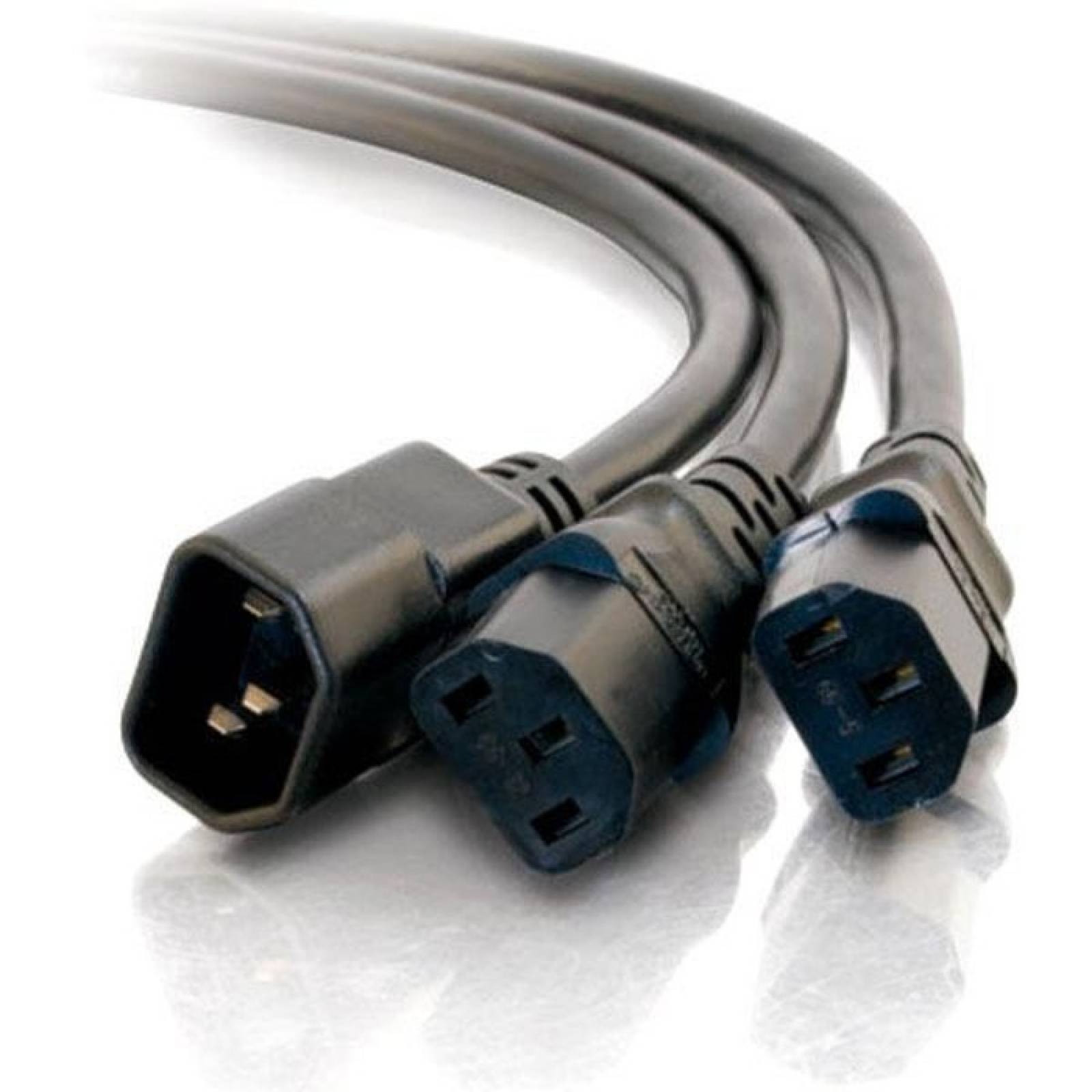 C2G Divisor de cable de alimentacin de 1 a 2 AWG 1 a 2 (1 IEC320C14 a 2 IEC320C13)