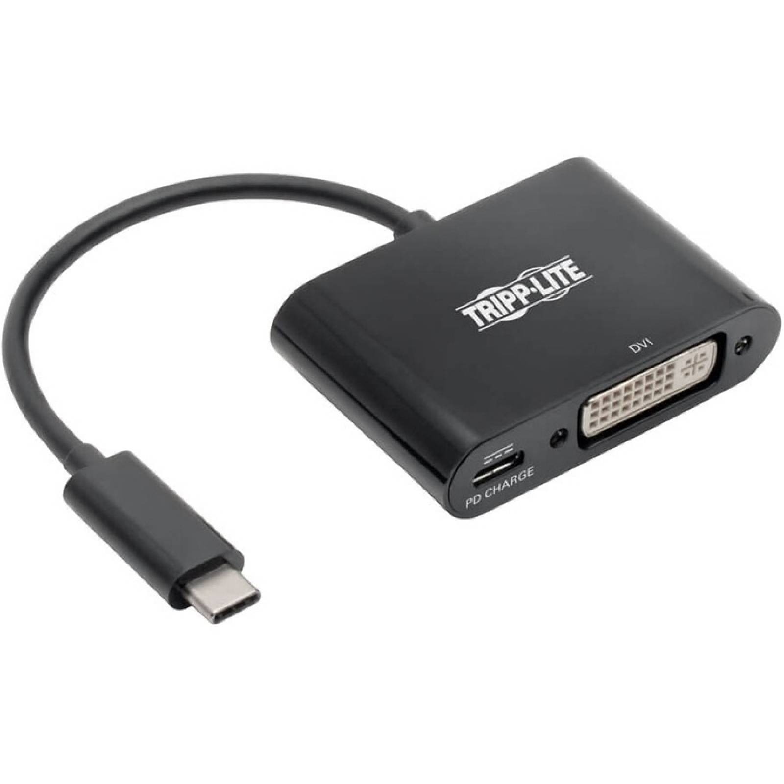 Adaptador Tripp Lite USB C a DVI Convertidor w  PD Carga 1080p Negro USB Tipo C a DVI