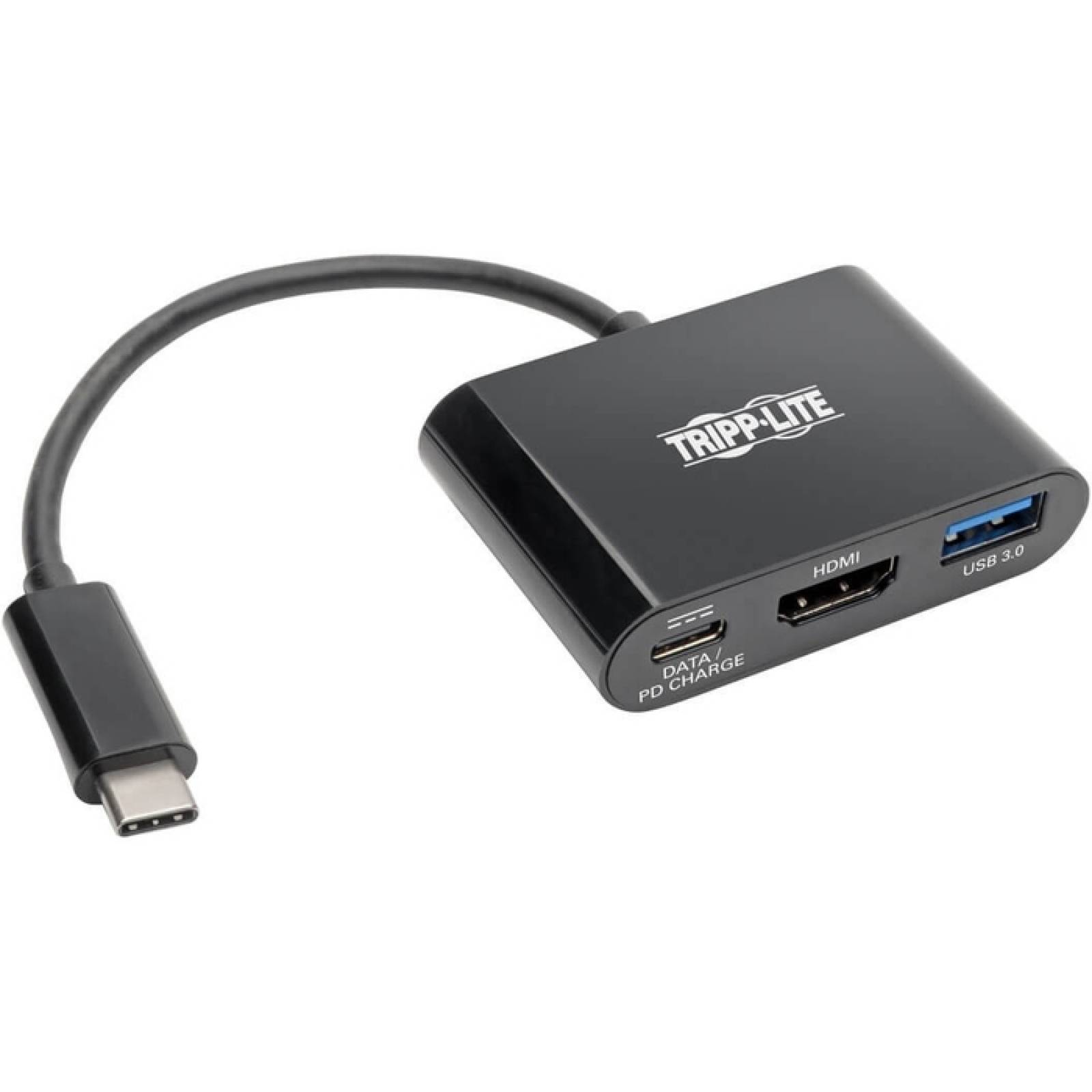Adaptador multipuerto USB C a HDMI de Tripp Lite con hub Hub USB Carga USB Tipo C
