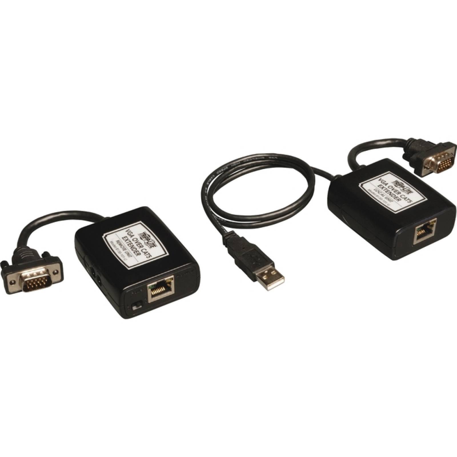 Tripp Lite VGA sobre Cat5  Cat6 Extensor de video Kit USB Alimentado hasta 500 pies TAA  GSA