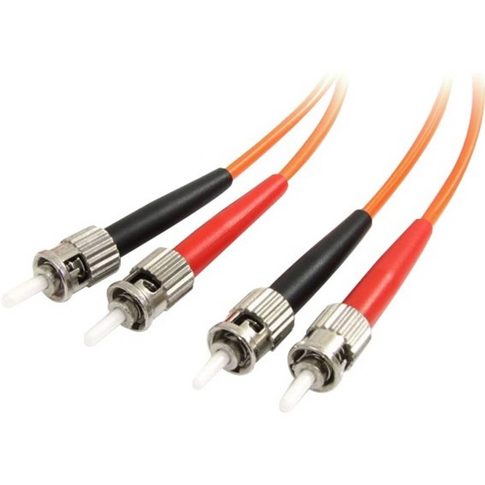 StarTechcom Cable de fibra ptica de 2 m  Multimodo dplex 625  125  LSZH  ST  ST  OM1  Cable de conexin de fi