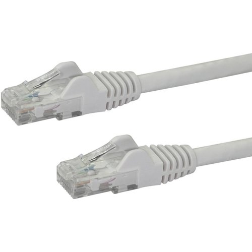 StarTechcom Cable de conexin Cat6 blanco de 1 pie con conectores RJ45 sin cable  Cable Ethernet corto  Cable UTP Cat