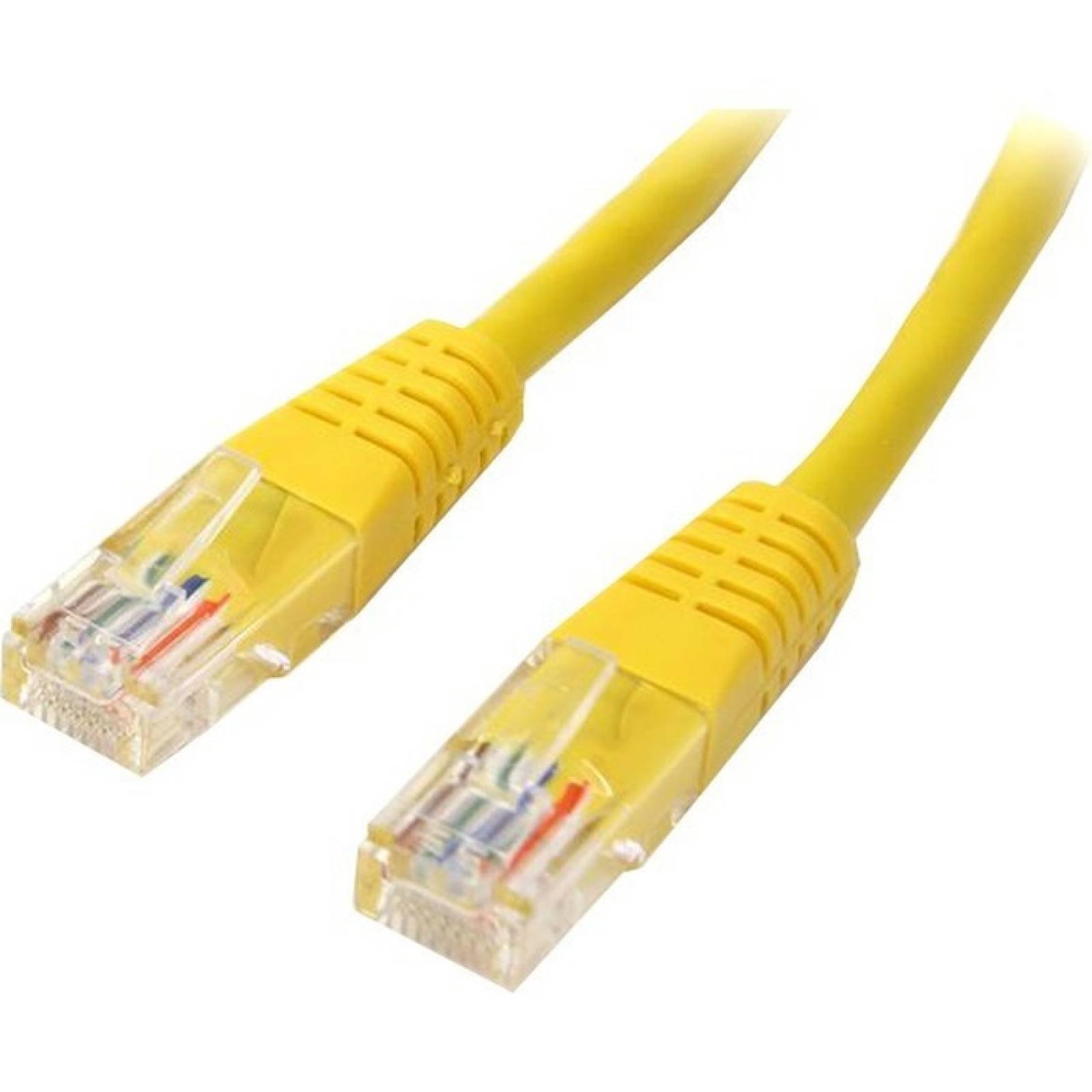StarTechcom Cable de conexin UTP Cat5e amarillo moldeado de 15 pies
