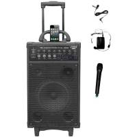 800 Watt Dual Channel Wireless Sistema De Pa Porttil Rechagable