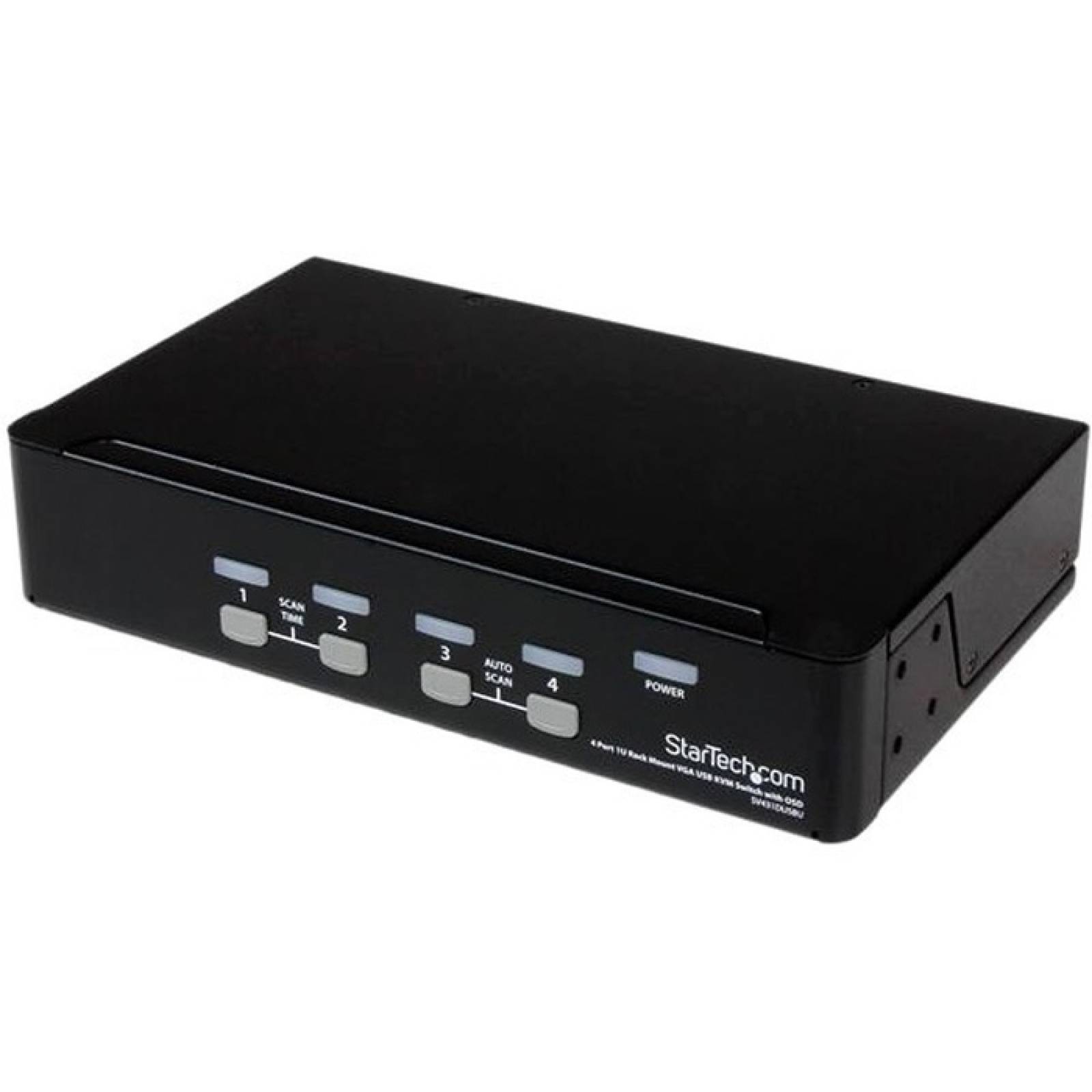 StarTechcom 4 puertos 1U Rackmount USB KVM Switch con OSD