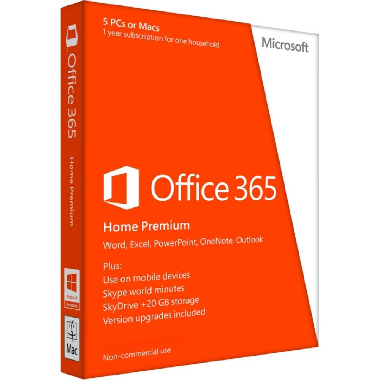 Microsoft Office 365 Home Premium 3264bit  Licencia de suscripcin  5 PC  Mac 5 tabletas 5 telfonos inteligentes