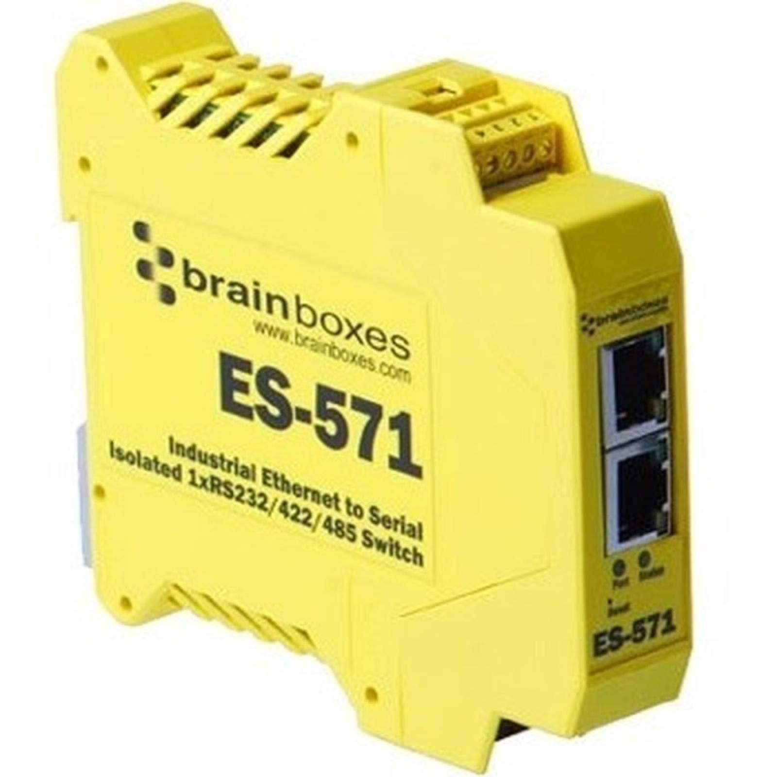 Brainboxes Es571 Industrial aislado Ethernet a Serial Switch
