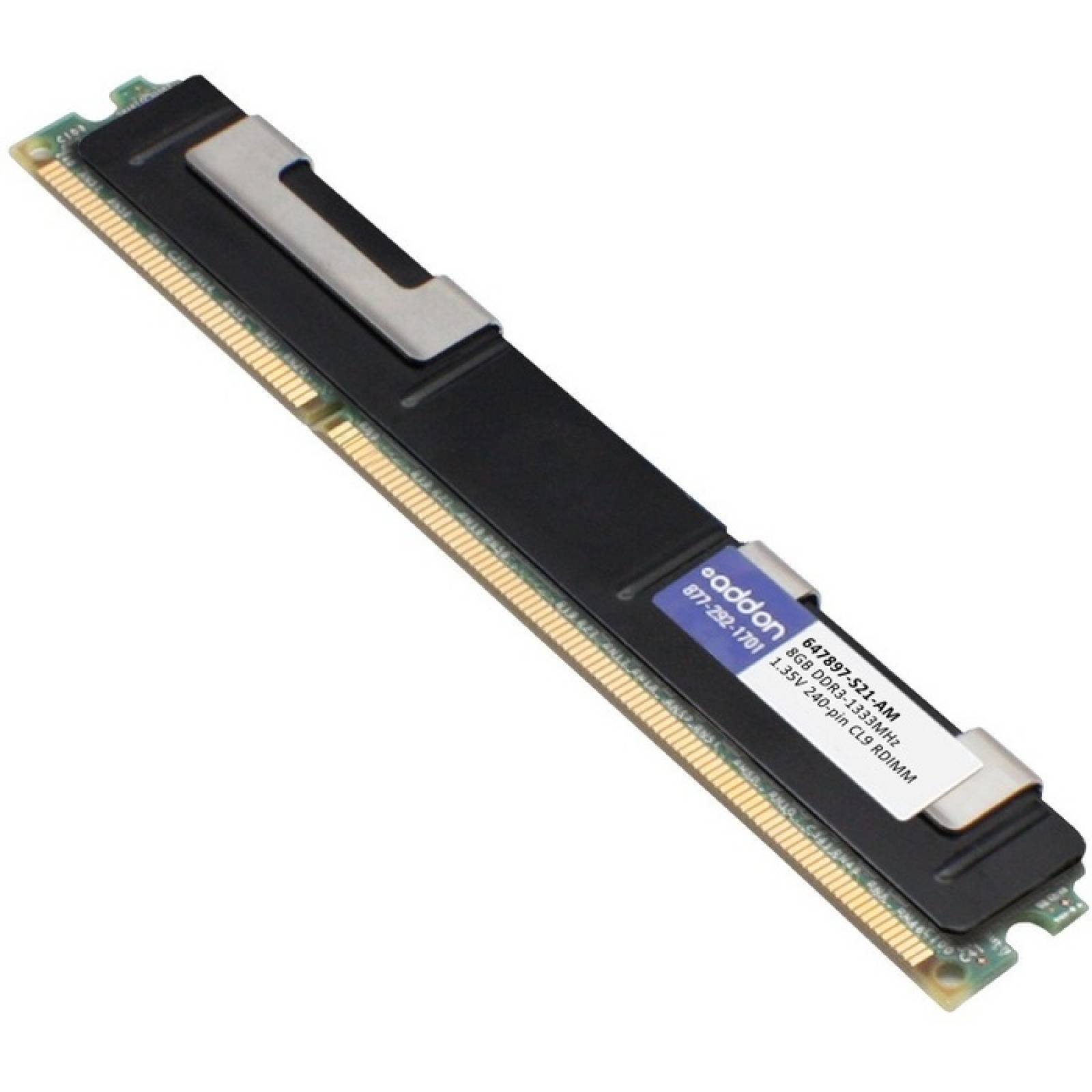 AddOn AM1333D3DRLPR  8G x1 HP 647897S21 Compatible en fbrica Original 8GB DDR31333MHz ECC registrado Rango dual 135