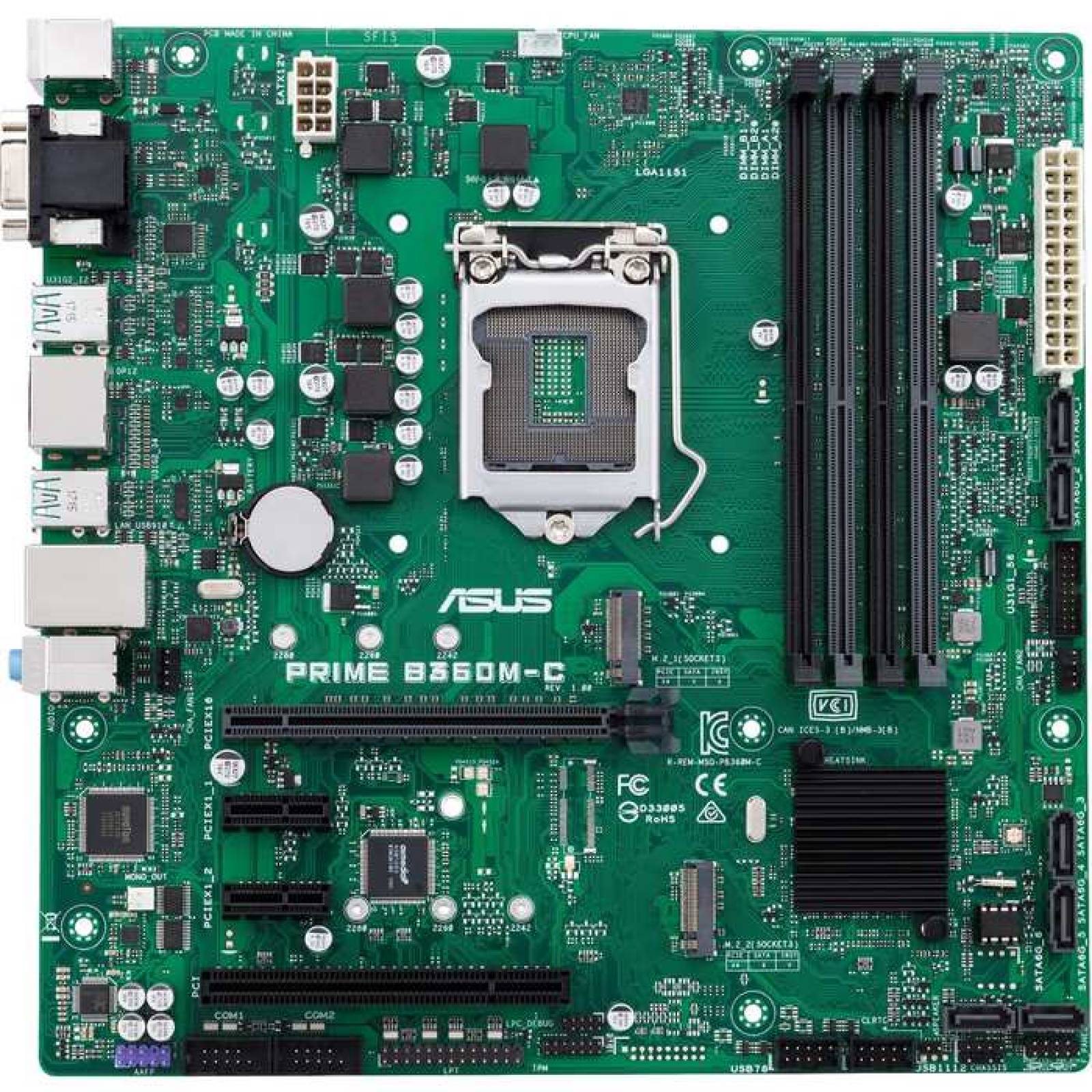 Tarjeta madre de sobremesa Asus Prime B360MC CSM Chipset Intel Conector H4 LGA1151