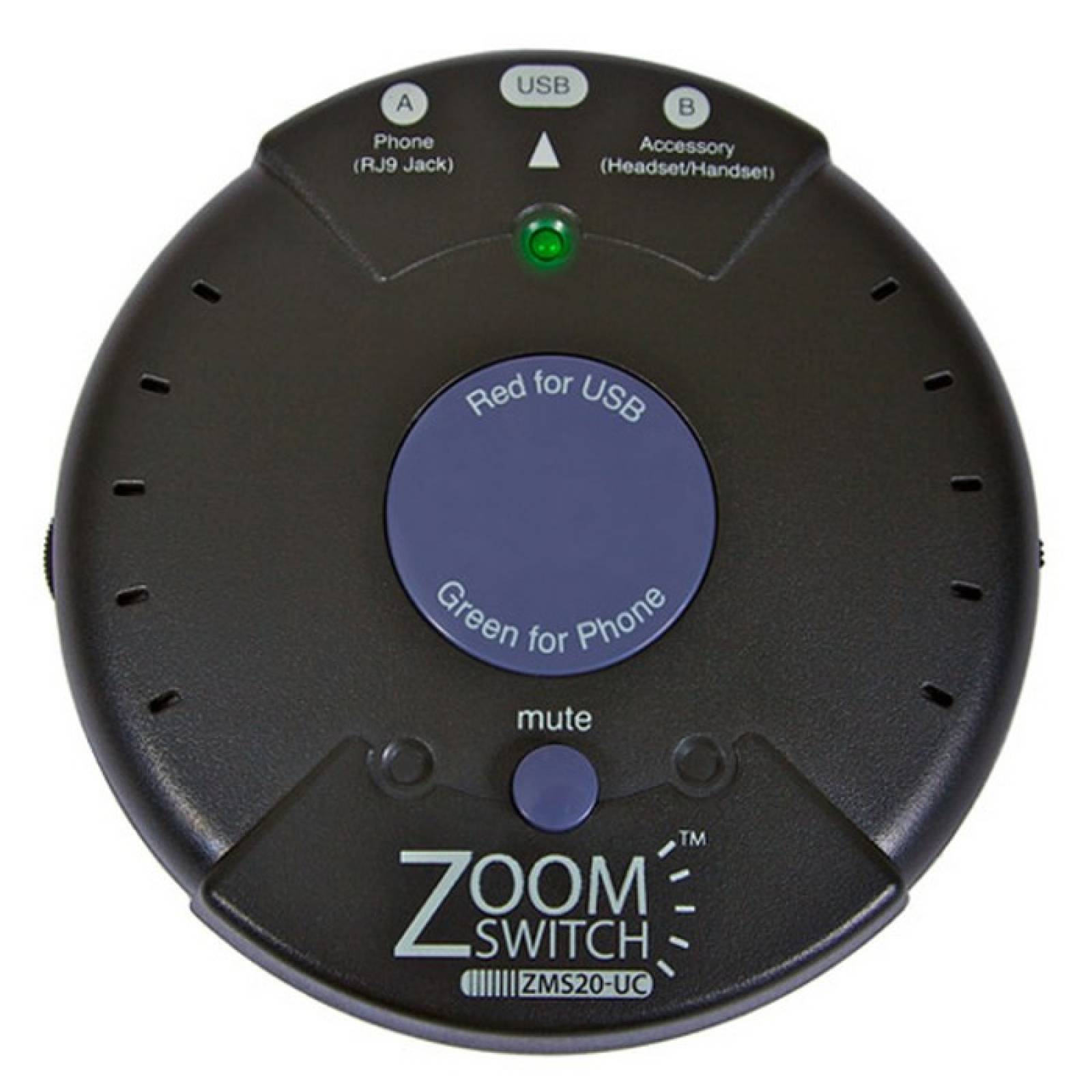 Adaptador de auriculares ZoomSwitch ZMS20UC para telfono y PC con vol y mudo