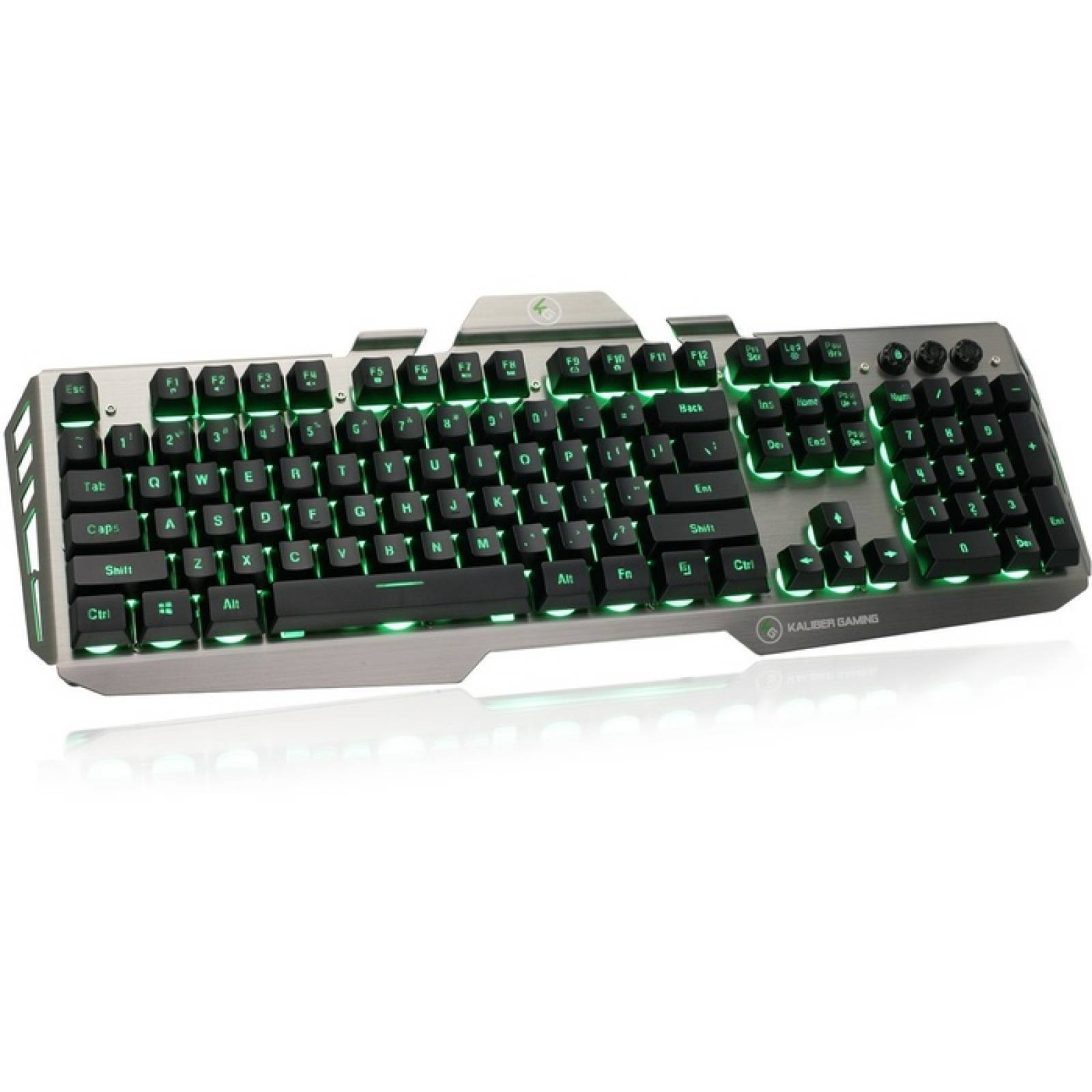 IOGEAR Kaliber Gaming HVER Aluminium Gaming Keyboard  Negro  Gris
