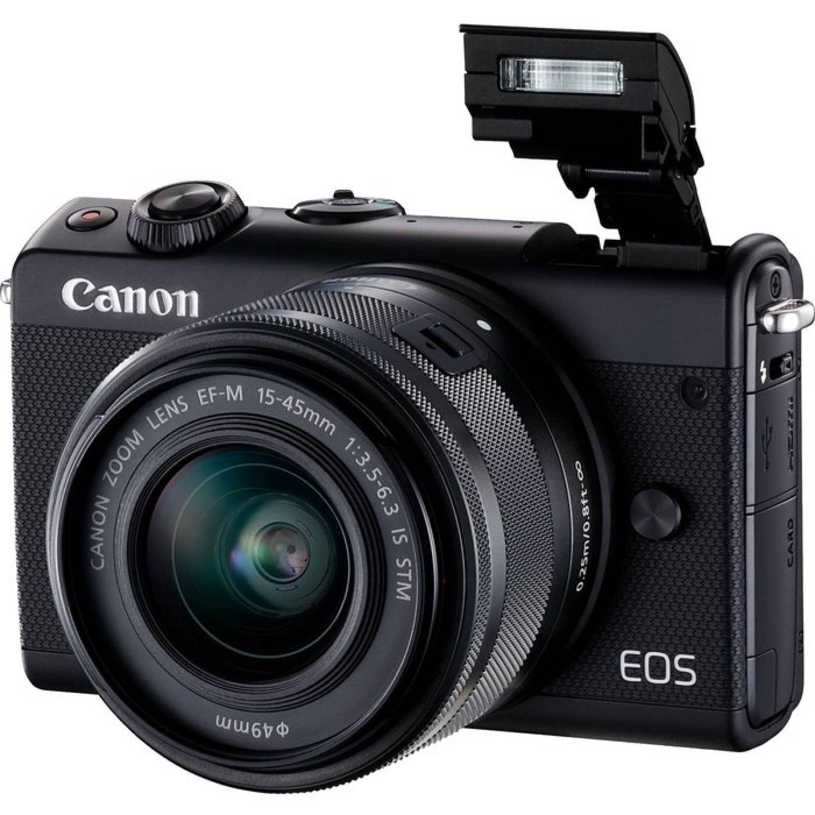 Canon EOS M100 Cmara sin espejo de 24 megapxeles con lente  15 mm  45 mm  Negro