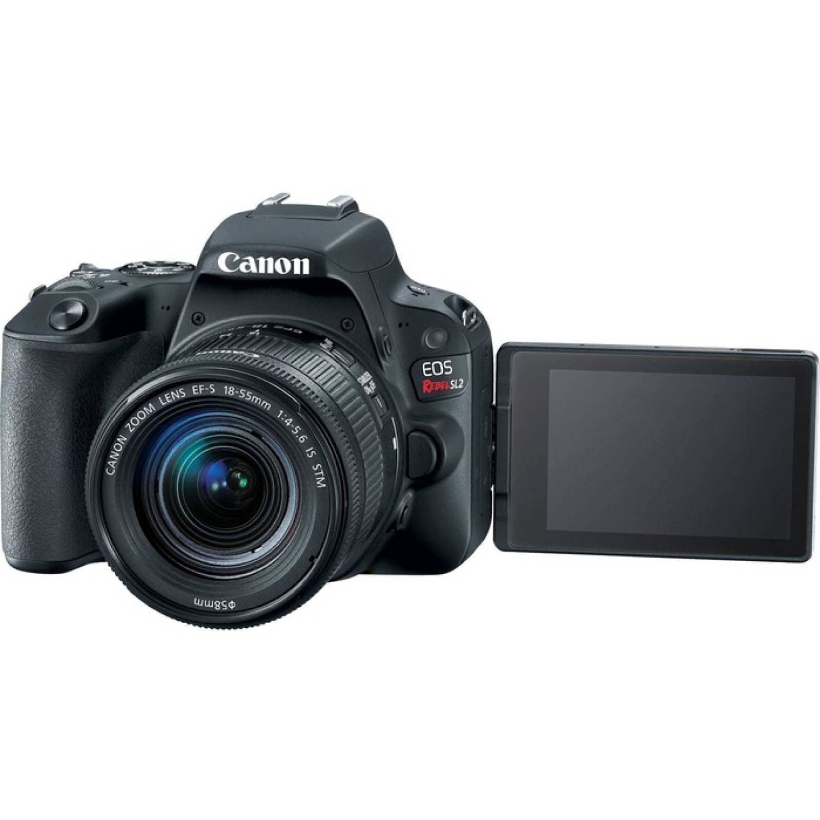Canon EOS Rebel SL2 Cmara Digital SLR de 24 Megapxeles con Lente  18 mm  55 mm  Negro