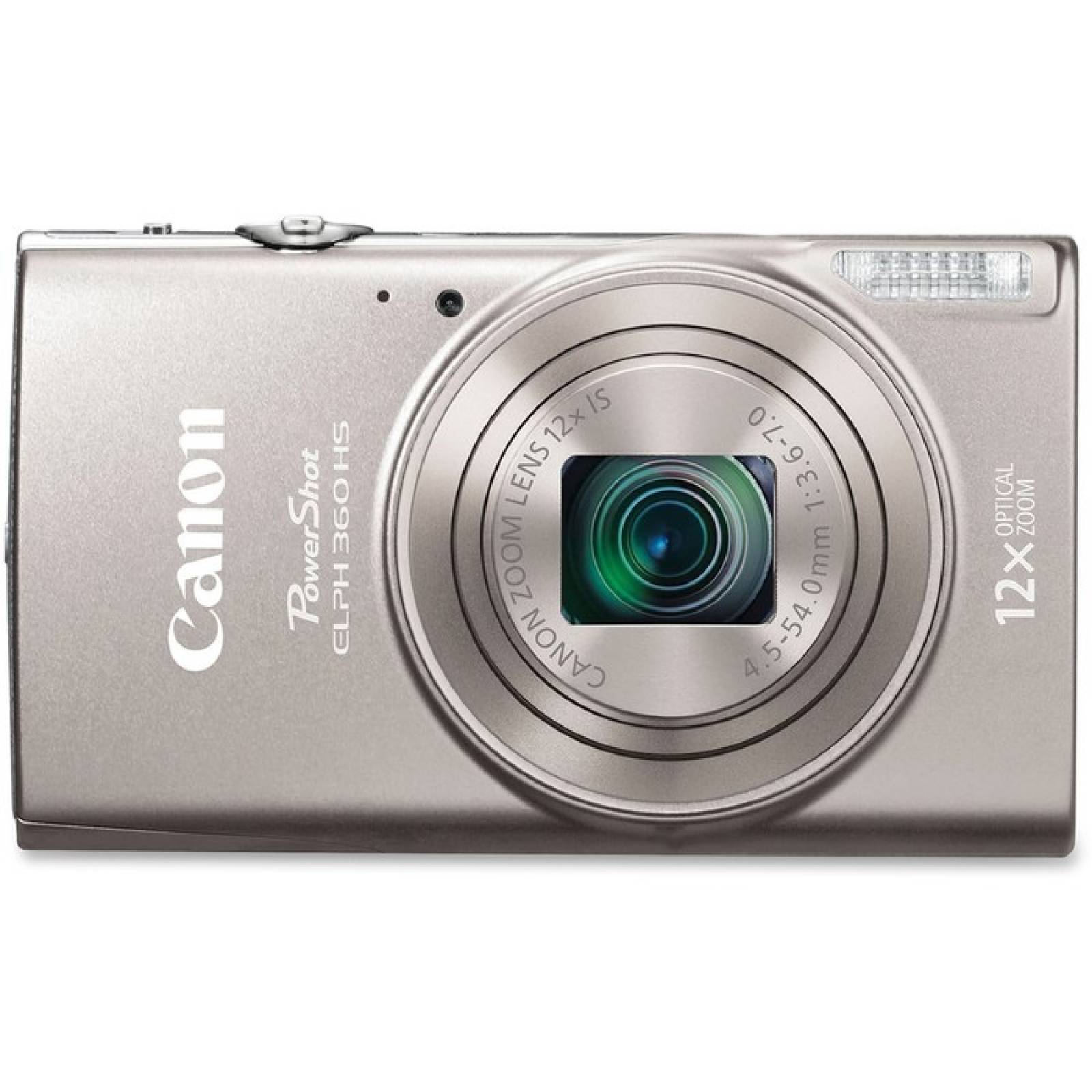 Cmara compacta Canon PowerShot 360 HS de 202 megapxeles  Plateado