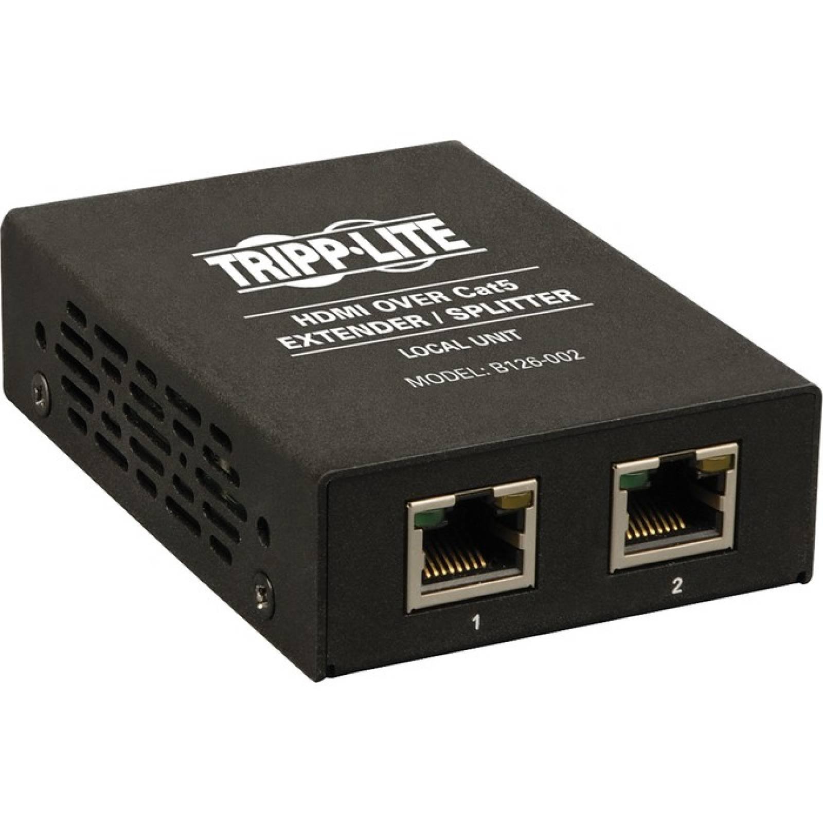 Tripp Lite HDMI de 2 puertos sobre Cat5  Cat6 A  V Extender  Video Splitter 1080p 150 39