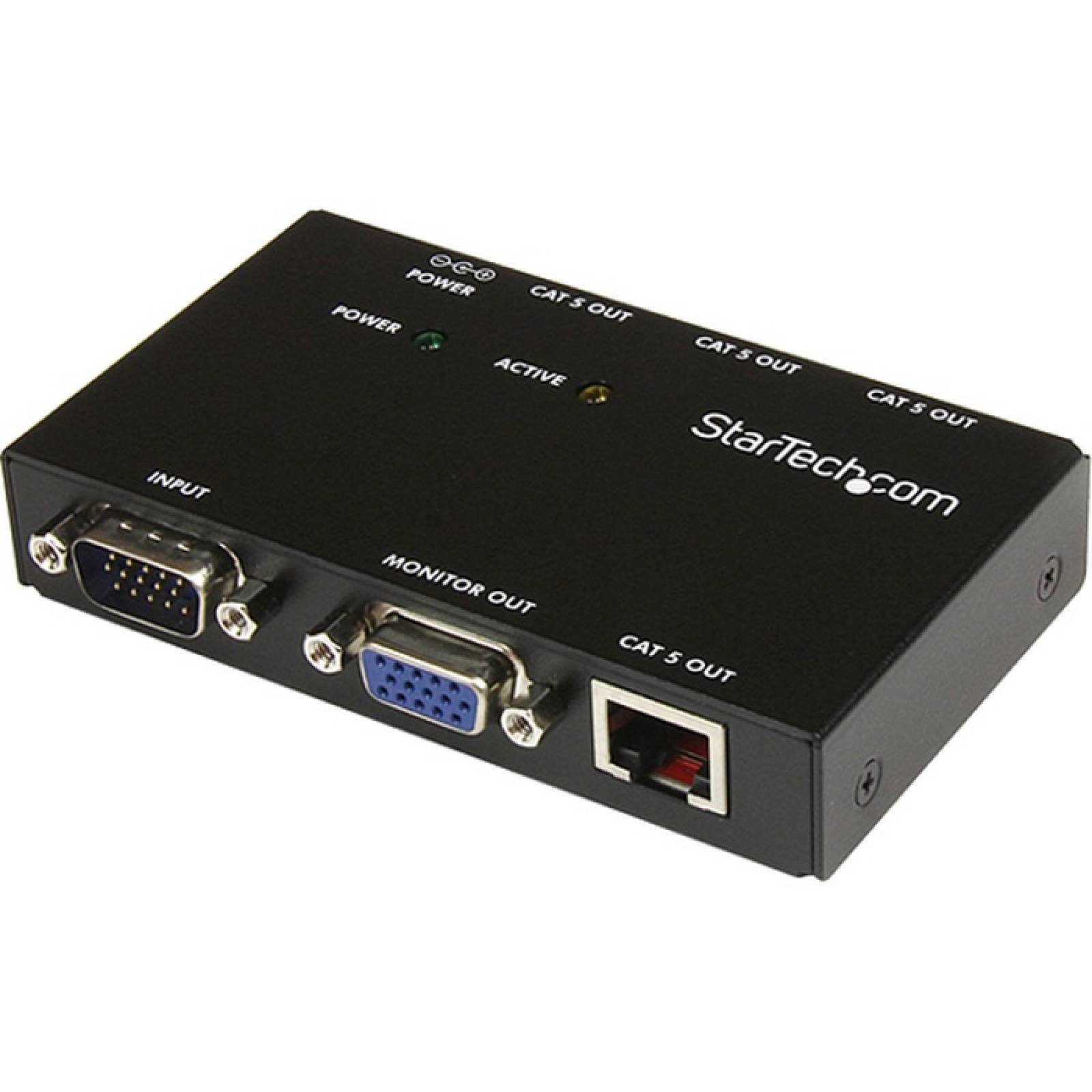 StarTechcom 4 puertos VGA sobre extensor de video CAT5  450 pies (150 m)
