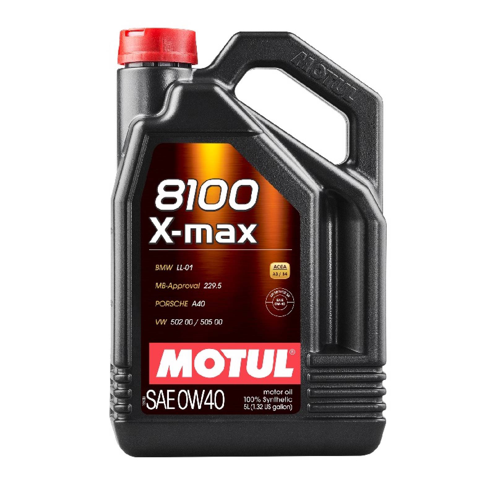 Aceite Motor Motul 100% Sintetico 8100 X-max 0W40 5 Litros